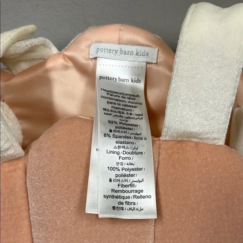 Pottery Barn Kids Baby Royal Pearl Blush Pink Bodysuit & Headband 6-12 Month NWT
